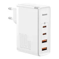Baseus CCGAN2P-L02 GaN2 Pro 100W 2xUSB/2xType-C 100W fehér hálózati töltő