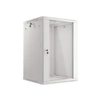 Lanberg WF01-6618-10S 19" 18U SZÉL:600mm MÉLY:600mm MAG:907mm lapraszerelt üvegajtós szürke fali rack szekrény #2