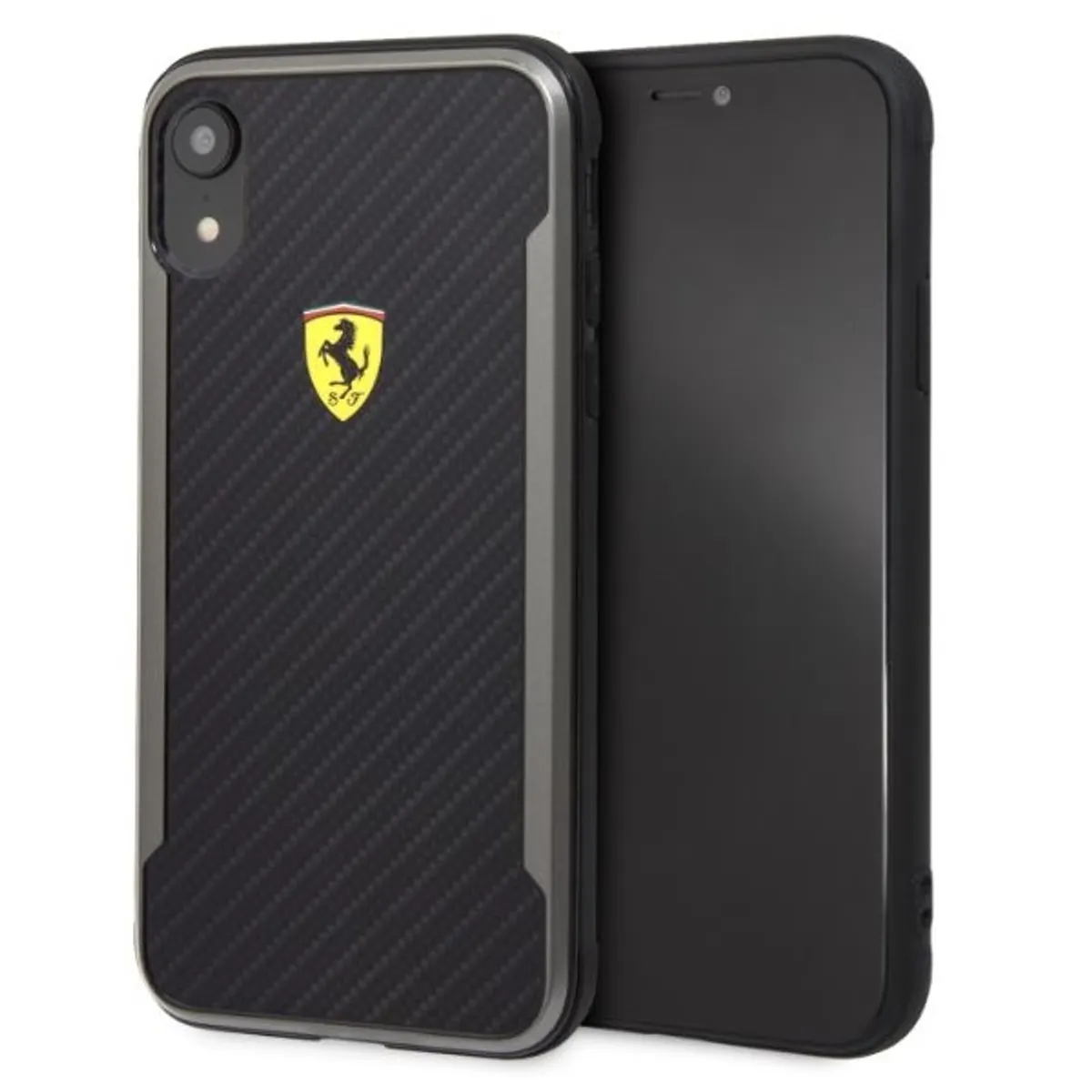 Ferrari SF Racing Shield iPhone XR fekete karbon hatású hátlap #2