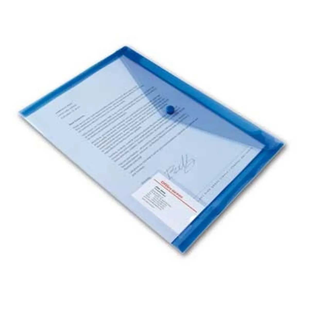 Office Depot A4 fekvő 5db/cs kártyatartós áttetsző kék irattasak #1