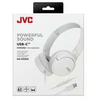 JVC HA-S33UC-W USB-C vezetékes fehér mikrofonos fejhallgató #6