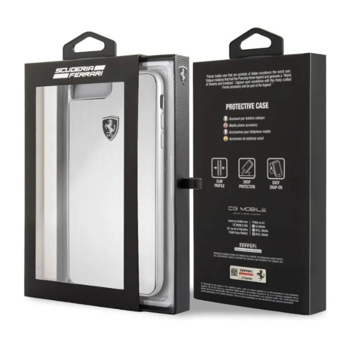 Ferrari Heritage iPhone 7 Plus ezüst kemény aluminium tok #3