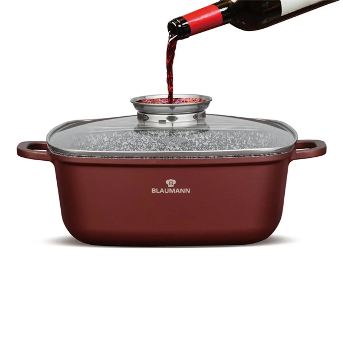 Blaumann BL-4094 6,5L Cerastone Collection 28 cm-es négyzet alakú edény fedővel #4