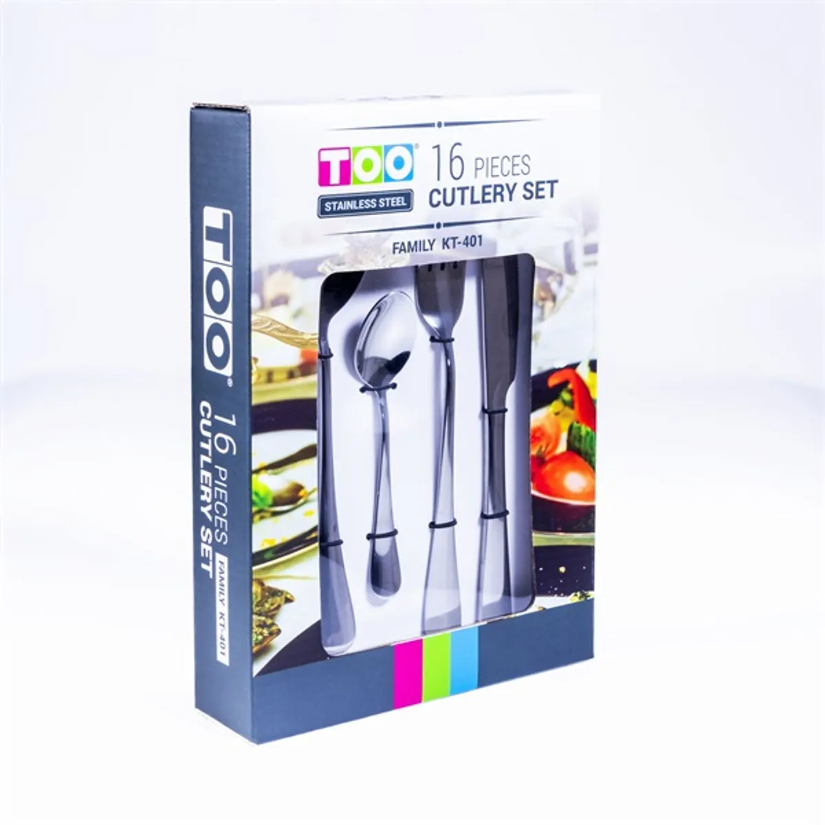 TOO KT-401 Family 16 db-os ezüst evőeszköz készlet #3