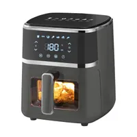 TOO AF-150B-1400 W fekete 5 L forrólevegős sütő (air fryer/airfryer) digitális vezérléssel, betekintő ablakkal #2