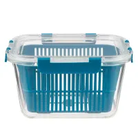 TOO-KT-615  1800 ml-es ÜVEG tároló szilikon fedéllel és PP csepegtetővel