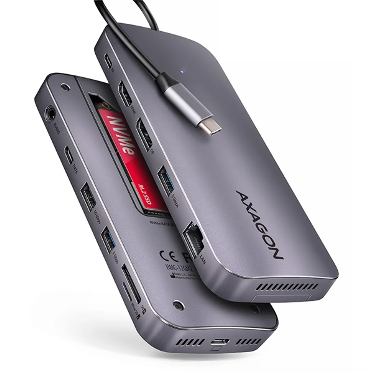 Axagon HMC-12GM2 12in1 USB HUB #1
