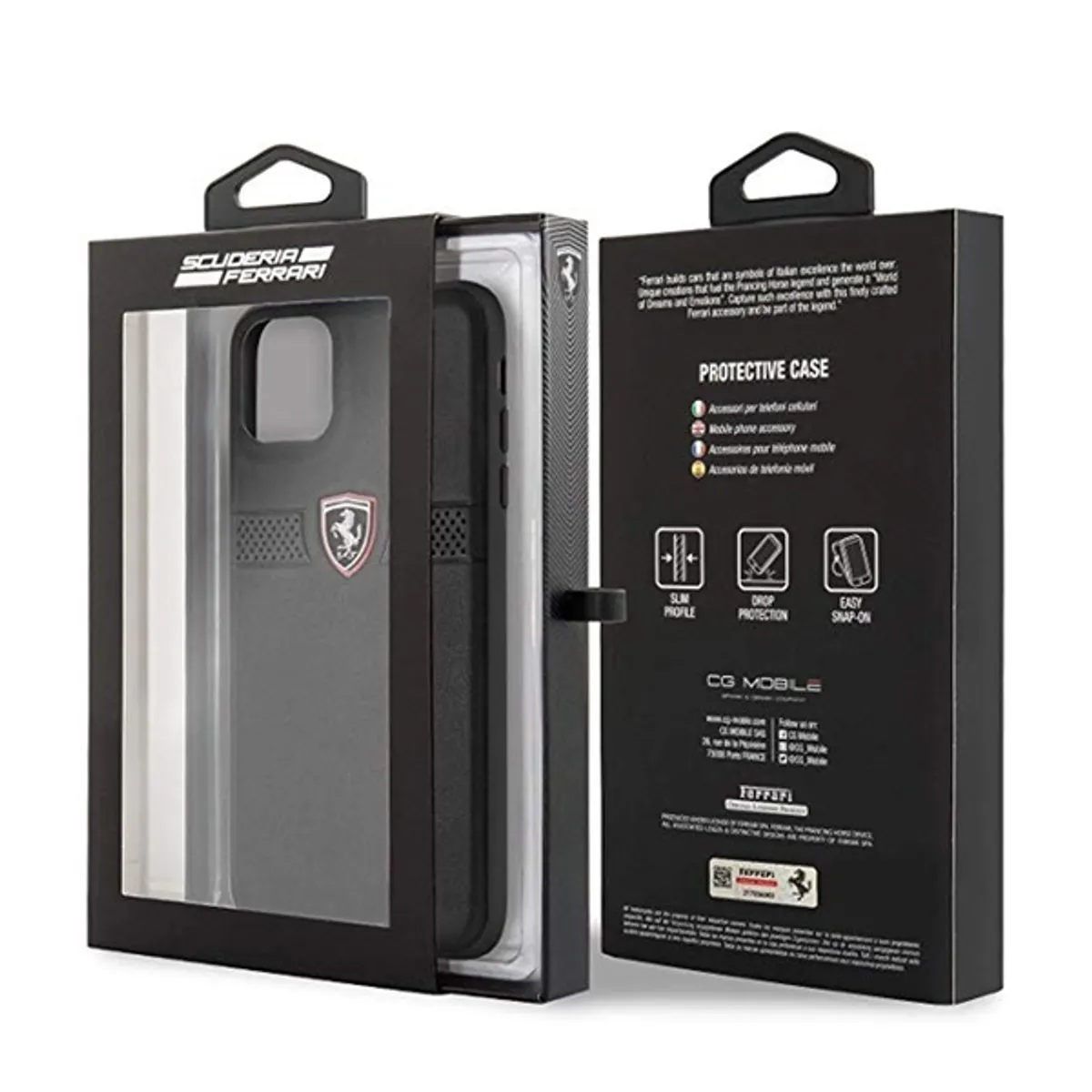 FERRARI Off Track iPhone 11 Pro Max fekete szemcsés bőr hátlap #4