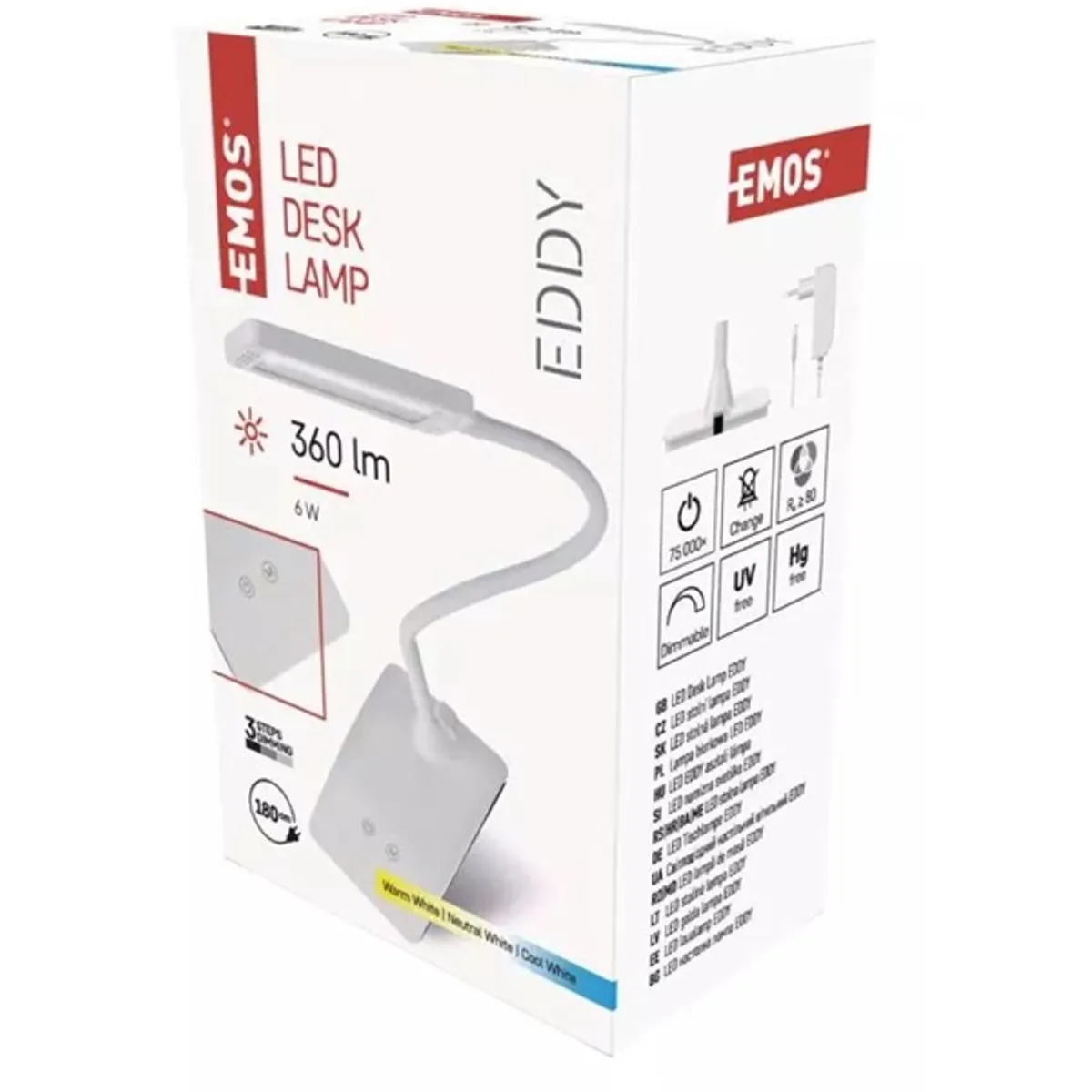 Emos Z7599W Eddy fehér asztali LED lámpa #4