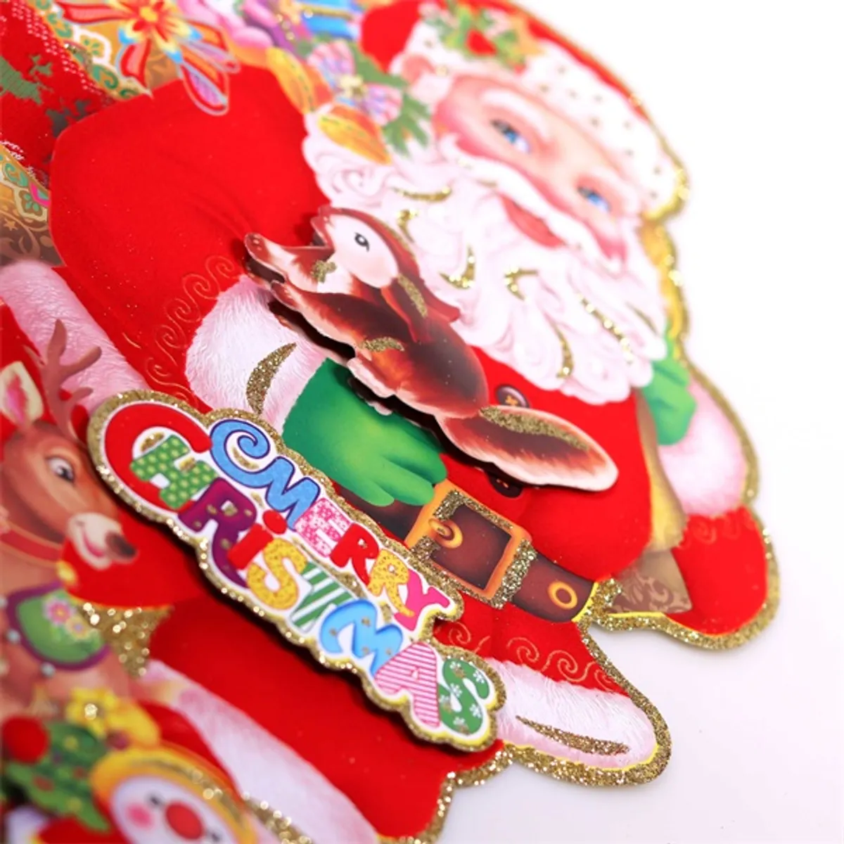 Iris 3D Mikulás mintás/24x36cm 2db karton dekoráció #3