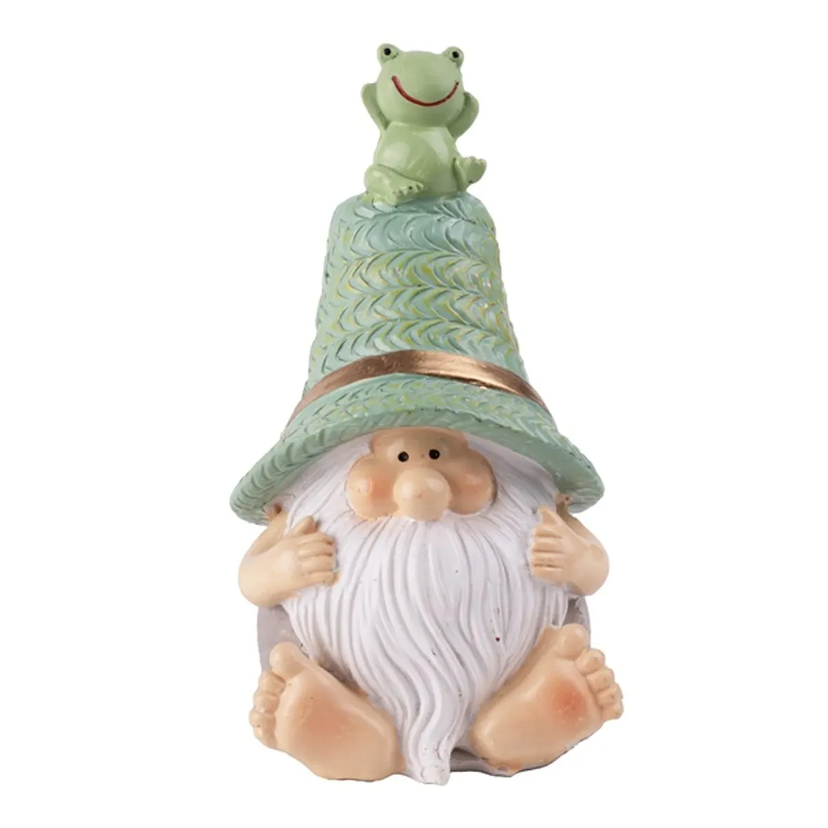 IRIS dekor műgyanta rózsaszínakáll+ásó zöld/fehér 11,8cm #1