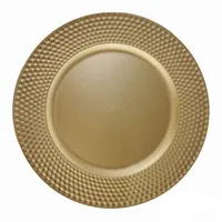 Iris dekor tálca kör 33cm arany recés széllel #1