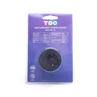 TOO GPS-201-1B IP20, 1x 2P+F, USB-A, fekete asztalba süllyeszthető elosztó #4