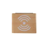 TOO DC-320LBN-Qi világosbarna digitális óra vezeték nélküli töltővel #6