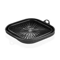 TOO összecsukható négyzetes szilikon forma forrólevegős sütőhöz (air fryer) 21cm*21cm, szürke, fekete vagy piros SL-3251 #3