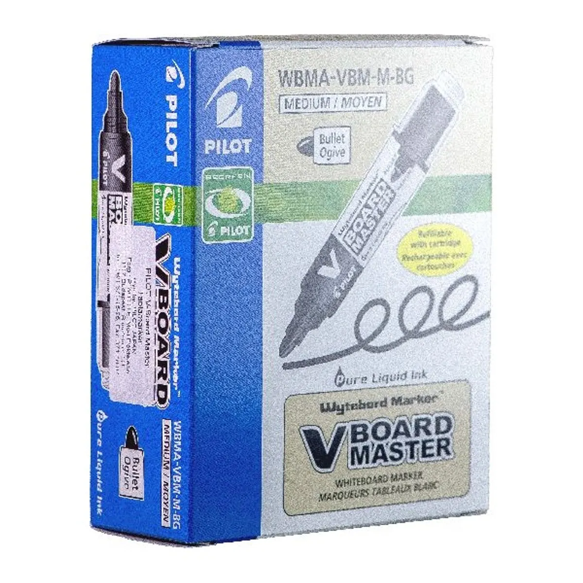 Pilot BeGreen V-Board Master 10 db/csomag fekete táblamarker #1