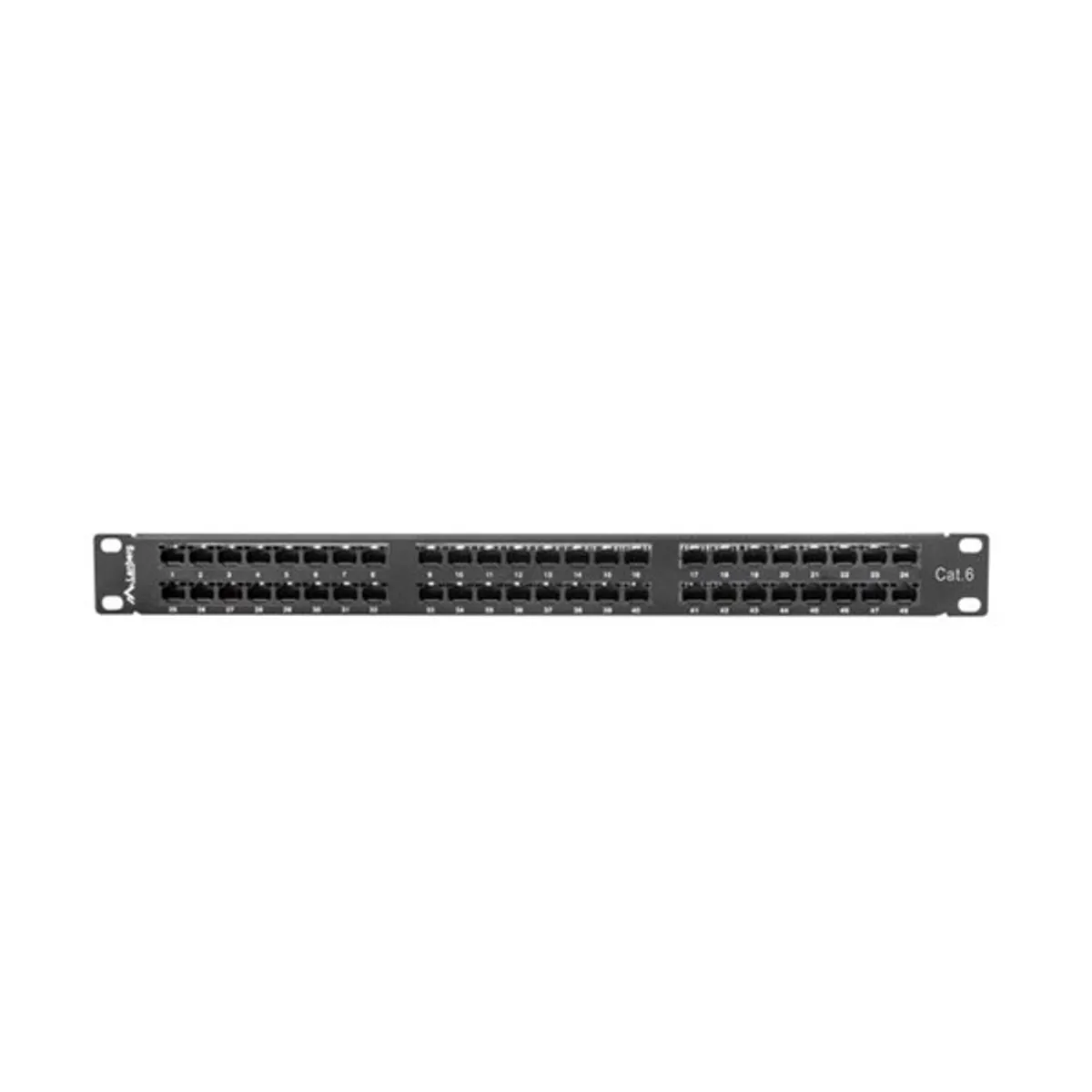 Lanberg PPU6-1048-B 19" 1U 48port Cat.6 UTP árnyékolatlan fekete patch panel #1