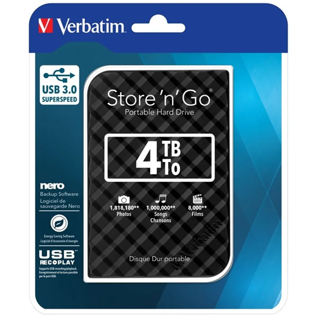 Verbatim 53223 Store `n` Go 2,5" 4TB USB 3.0 SuperSpeed fekete külső winchester #3