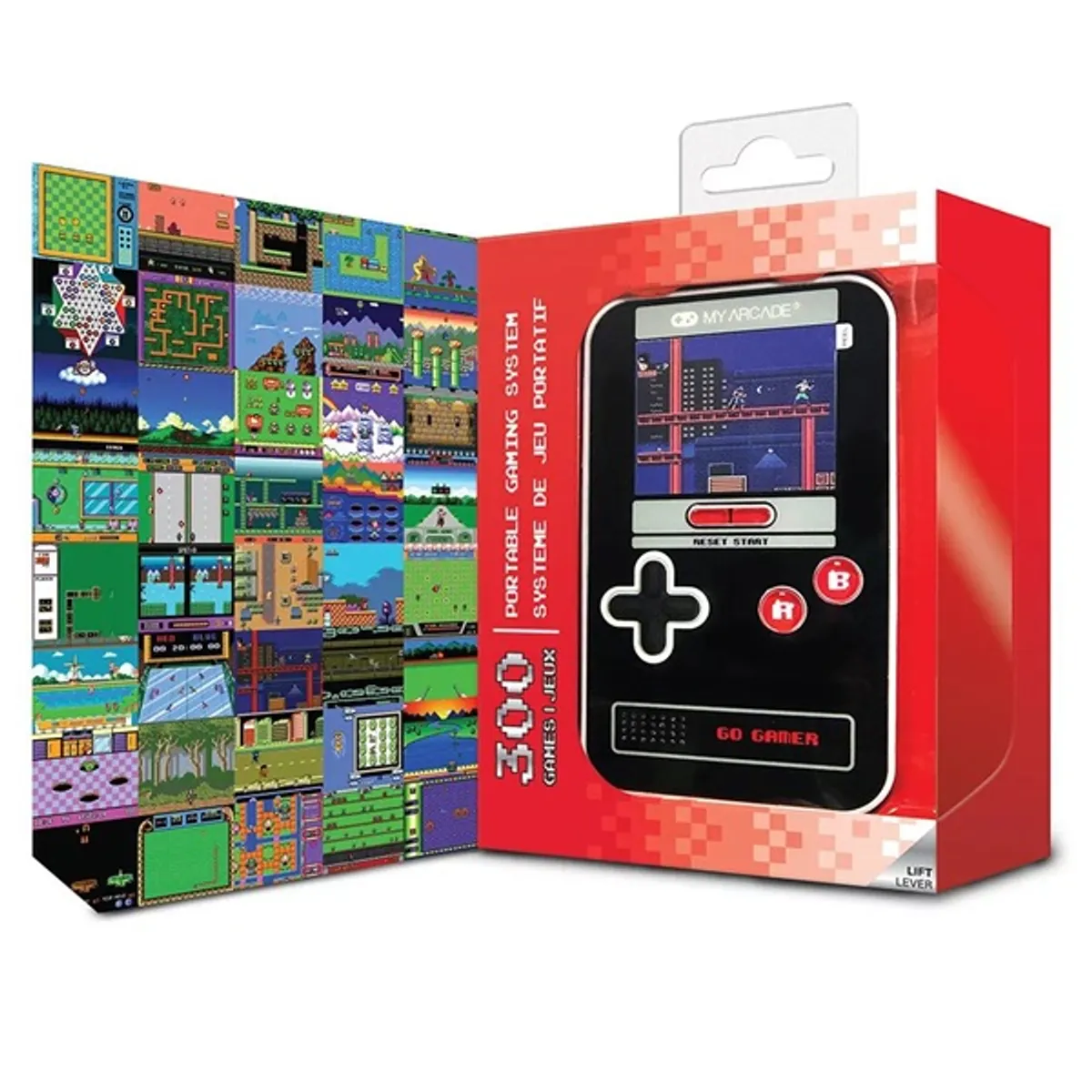 My Arcade DGUN-3909 Go Gamer Classic 300in1 fekete-piros hordozható kézikonzol #3