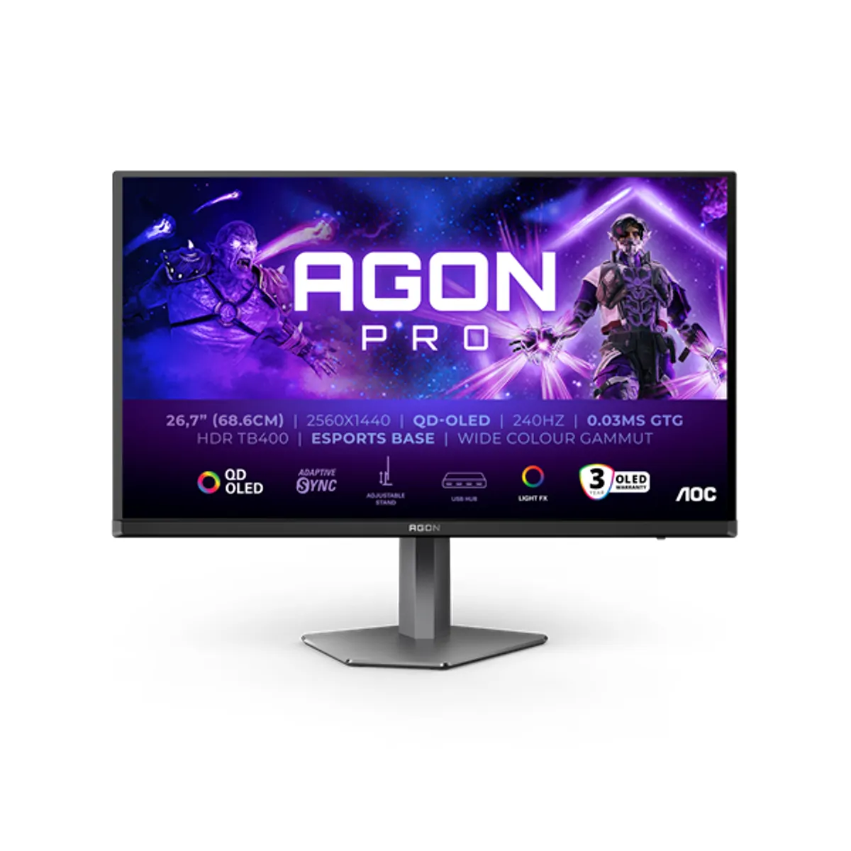 AOC 27" AG276QZD2 QHD OLED 240Hz HDMI/DP/USB gamer monitor #1