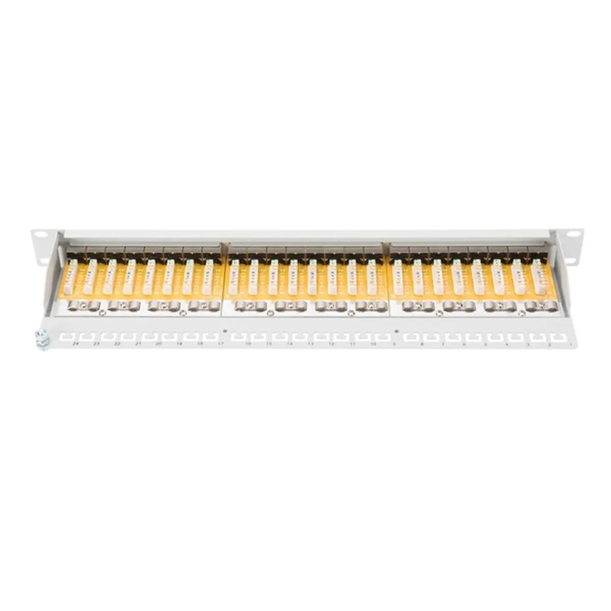 DIGITUS 19" 1U 24port Cat.6 kompakt szürke árnyékolt Patch Panel #6