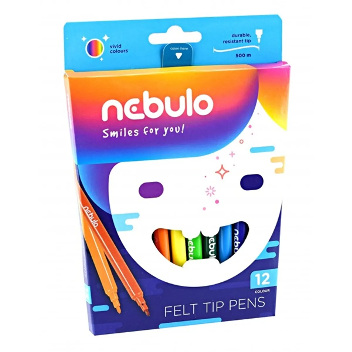 Nebulo vízbázisú 12 db színes filctoll készlet #1