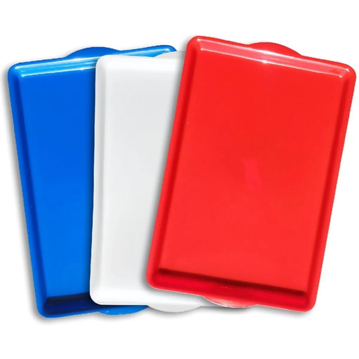 Műanyag szögletes 43x28cm piros tálca #1