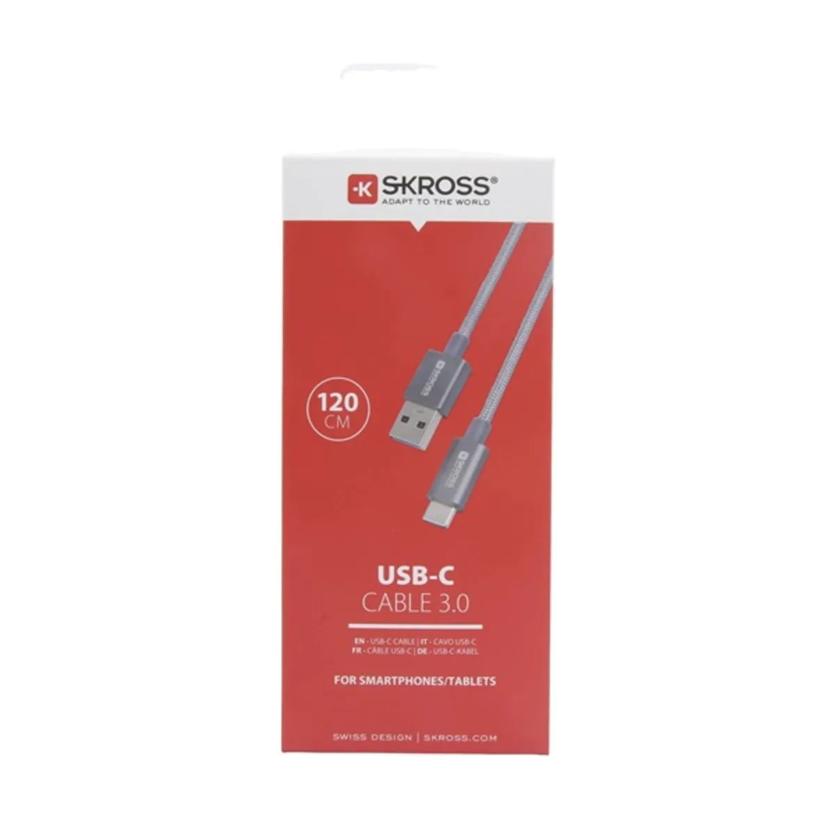 Skross USB-C-120-STEEL 1,2m USB/Type-C adat- és töltőkábel #3