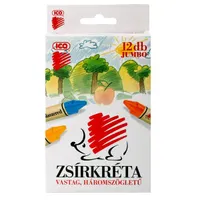 ICO Süni Jumbo 12 db-os vastag háromszögletű zsírkréta készlet