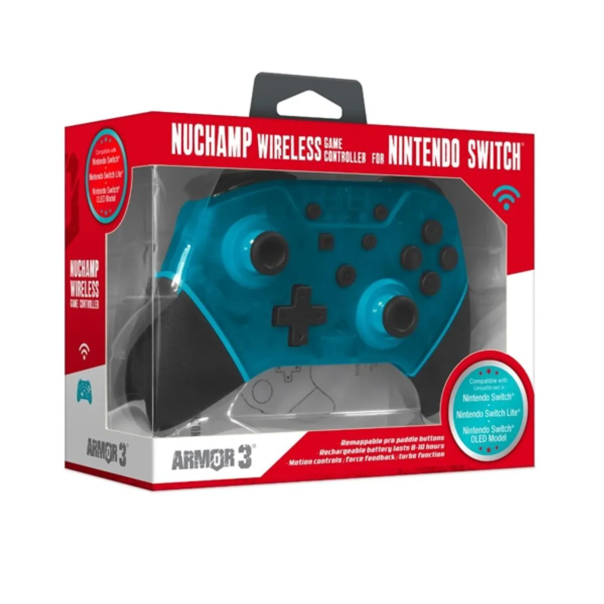 Armor3 M07467-TQ NuChamp Nintendo Switch vezeték nélküli türkiz kontroller #6