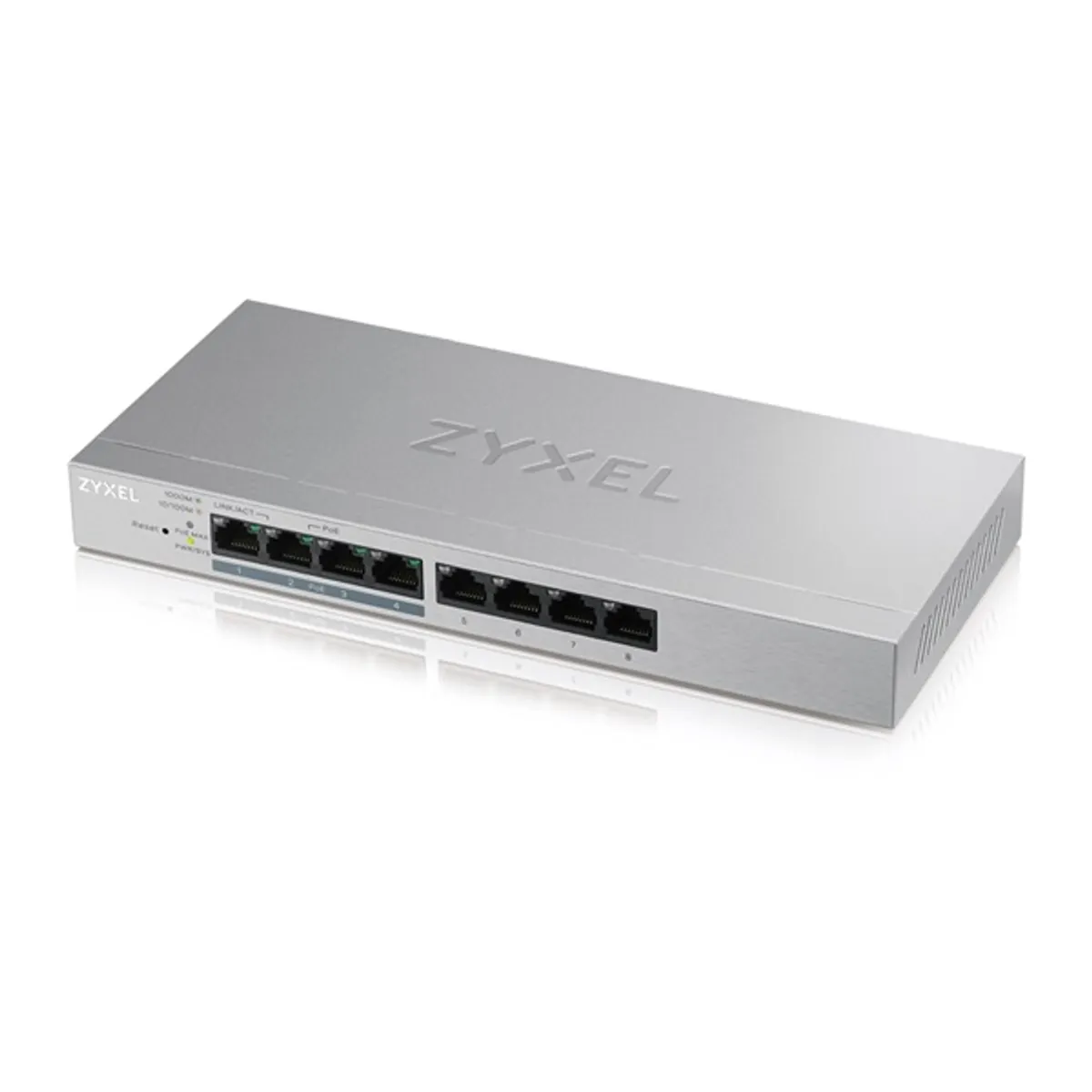 ZyXEL GS1200-8HPv2 8port GbE LAN PoE (60W) web menedzselhető asztali switch #1
