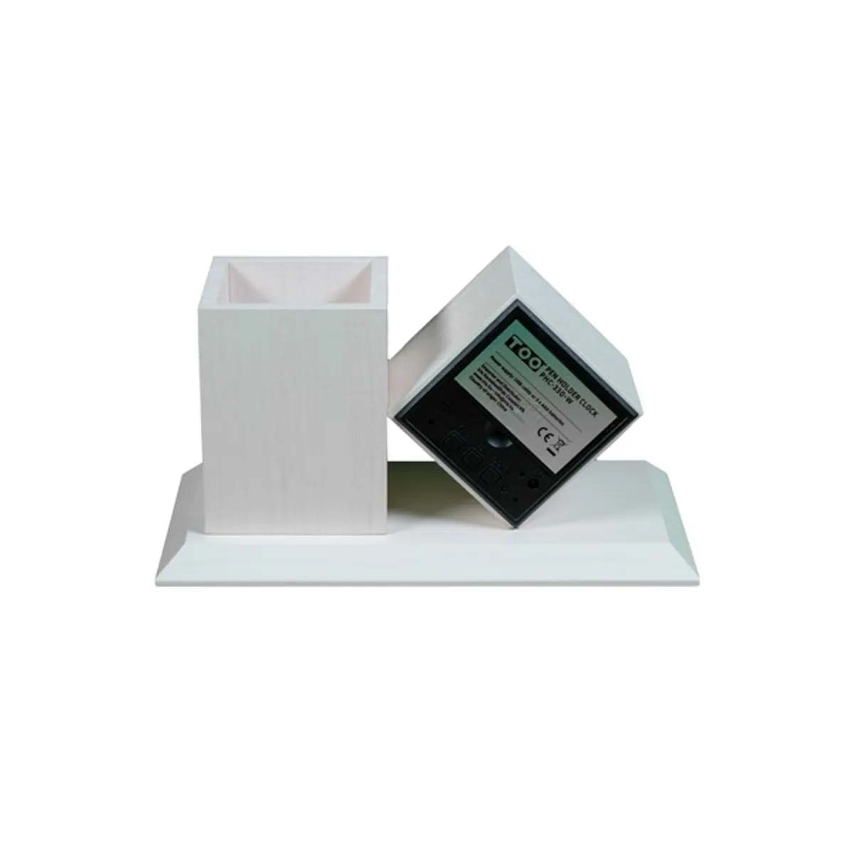 TOO PHC-330-W fehér digitális óra írószertartóval #2