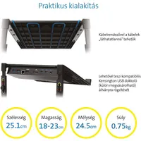 Kensington K52783WW SmartFit Riser állítható magasságú fekete notebook állvány #6