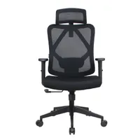 IRISOffice Eclipse fekete ergonómikus, szövet-hálós irodai forgószék fej és háttámasszal