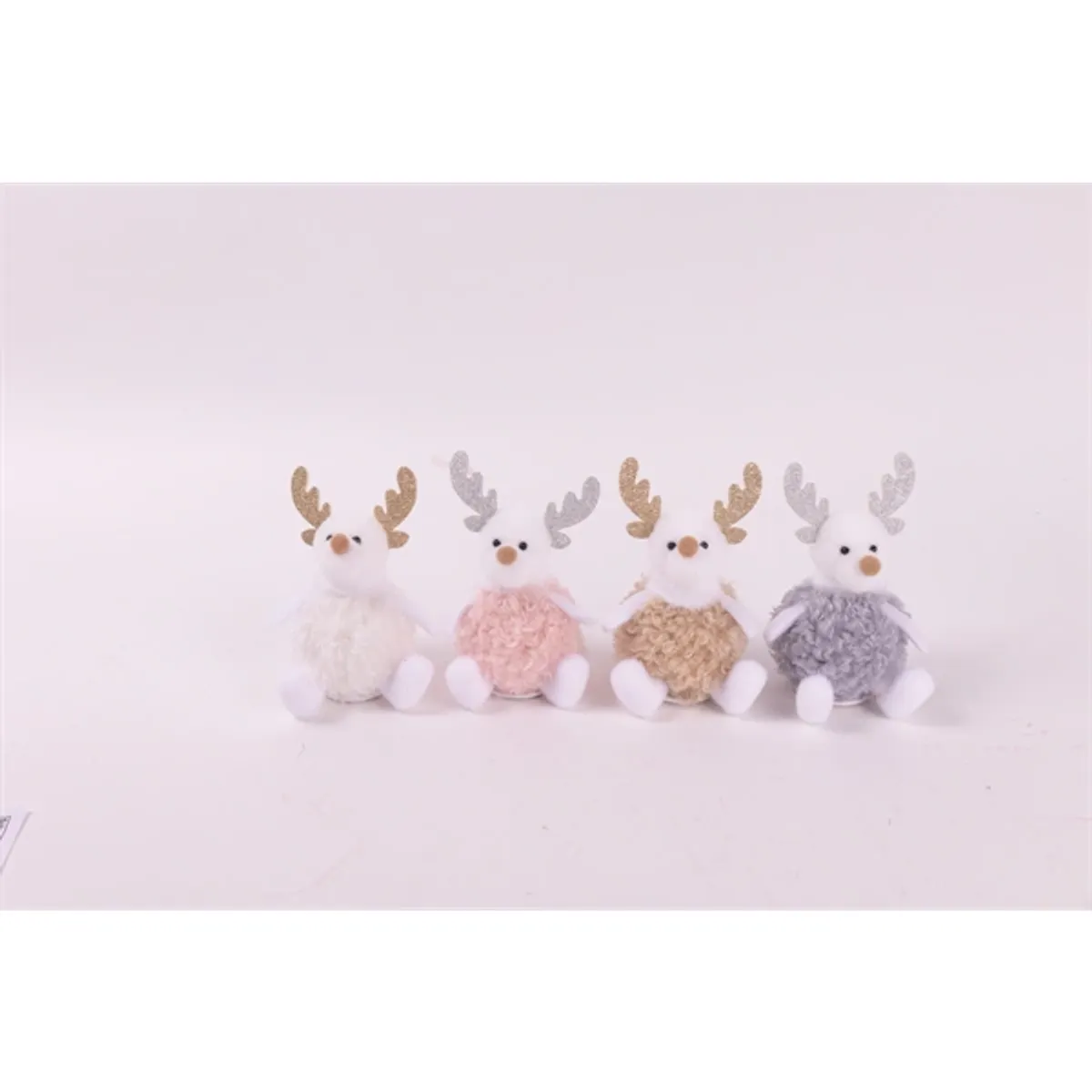 IRIS textil rénszarvas ülő, bolyhos, 11 cm #1