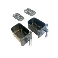 Hausberg HB-2373NG 2200-2400W dupla kosaras fekete 8,4 L forrólevegős sütő (air fryer/airfryer) #2