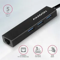 Axagon HMA-GL3A 3 portos USB3.2. Gen 2 fekete HUB Gigabit LAN porttal #2