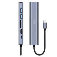 Iris IH6-23 7in1 (2xUSB/1xLAN/1xHDMI/1xSD/1xmicroSD/1xDP-USB-C 100W) Dokkoló