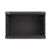 Lanberg WF03-5306-10B 19" 6U SZÉL:540mm MÉLY:350mm MAG:370mm lapraszerelt üvegajtós fekete fali rack szekrény #8