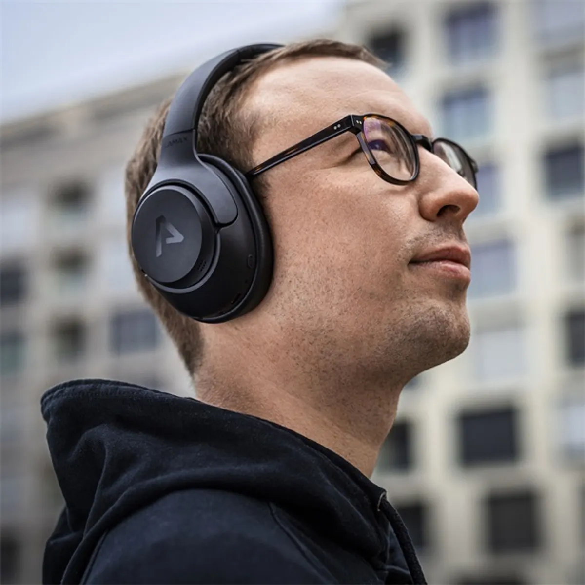 LAMAX NoiseComfort2 Bluetooth ANC Aktív zajszűrős fekete fejhallgató #9