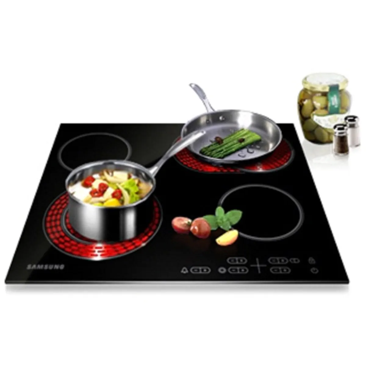 Samsung CTR164NC01/XEO fekete, beépíthető, elektromos üvegkerámia, főzőzóna: 4, beépíthető méret: 56cm, főzőlap #2