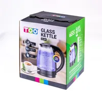 TOO KE-800 1,8L-es fekete üveg vízforraló #3