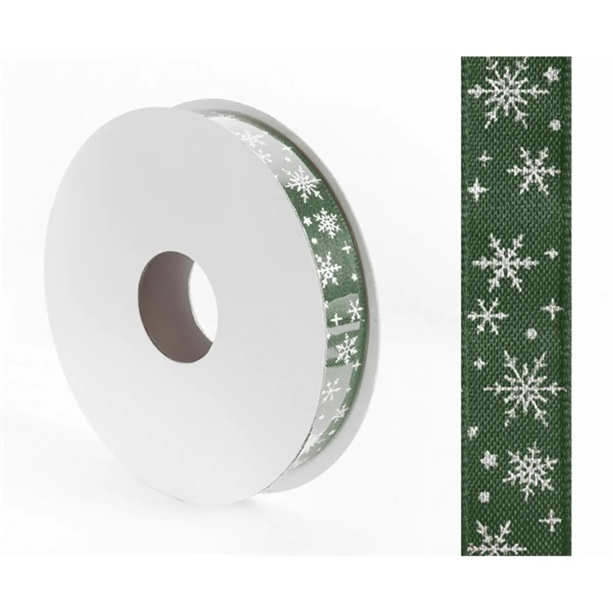 IRIS szalag hópihés zöld 15mm/10méter #1