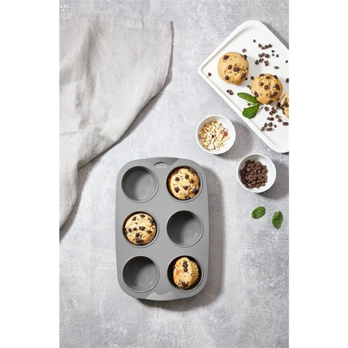 IRIS szilikon muffin sütőforma 6 darabhoz, szürke, fekete vagy piros színű SL-3208 #3