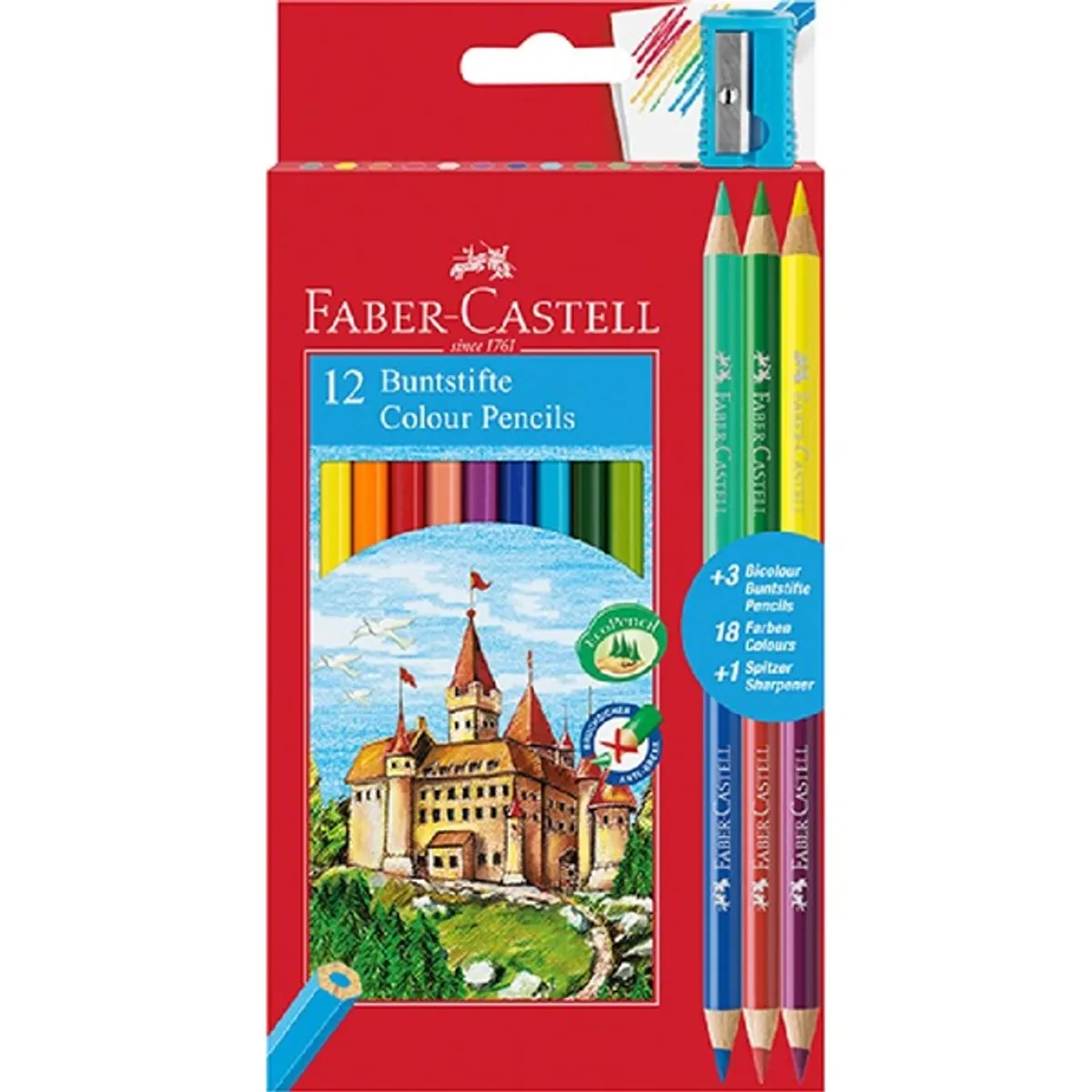Faber-Castell 12 db+3 db-os bicolor (120112+3) színesceruza készlet #1