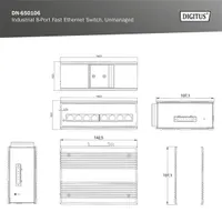 DIGITUS DN-650106 8port 10/100 falra szerelhető ipari switch #8