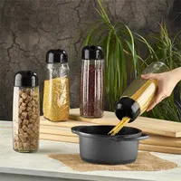 IRIS C-00442 Round Polygon üveg tároló 1.600ml, fekete vagy elfántcsont színű #2