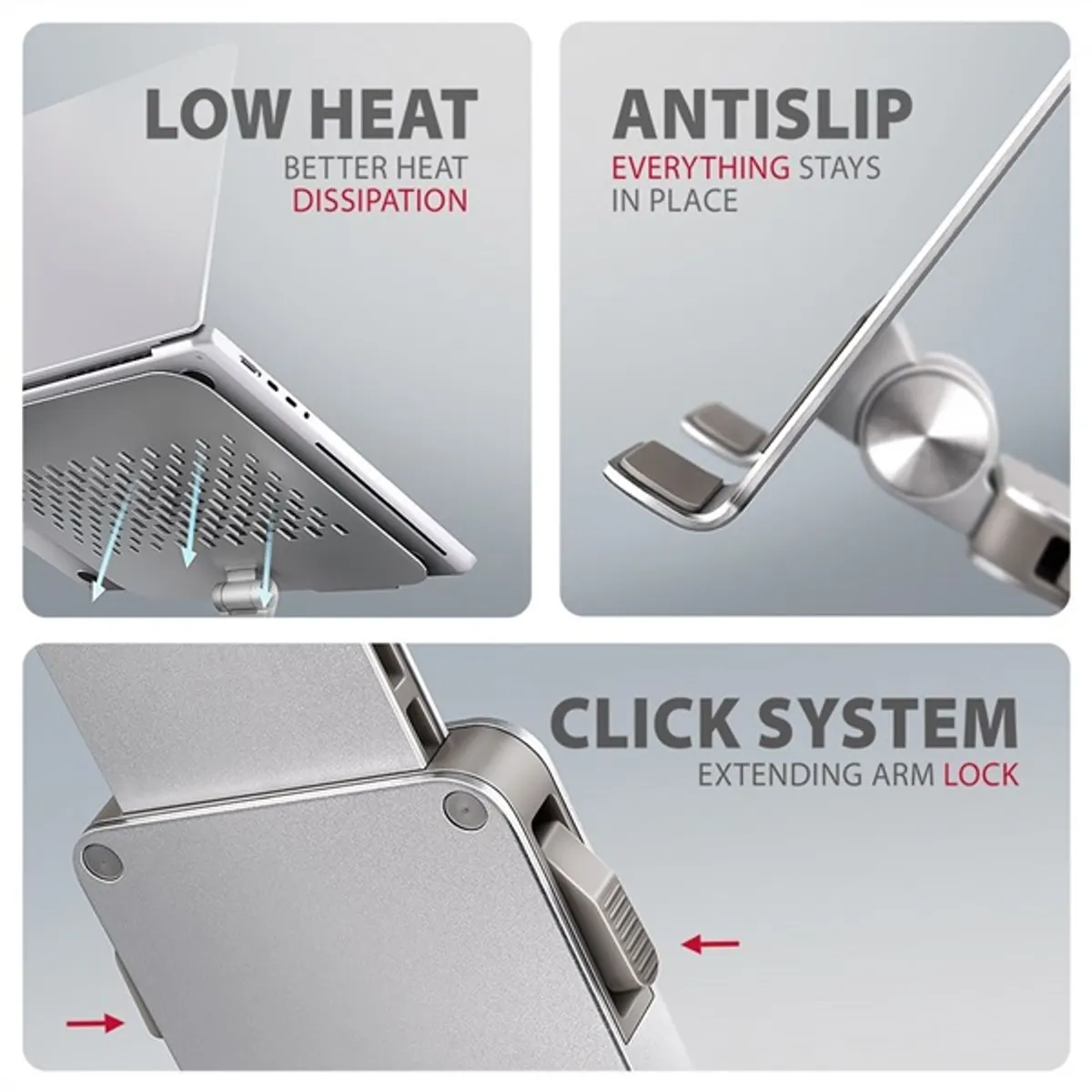 Axagon STND-LR ALU HQ 10"-17,3" laptop állvány #5