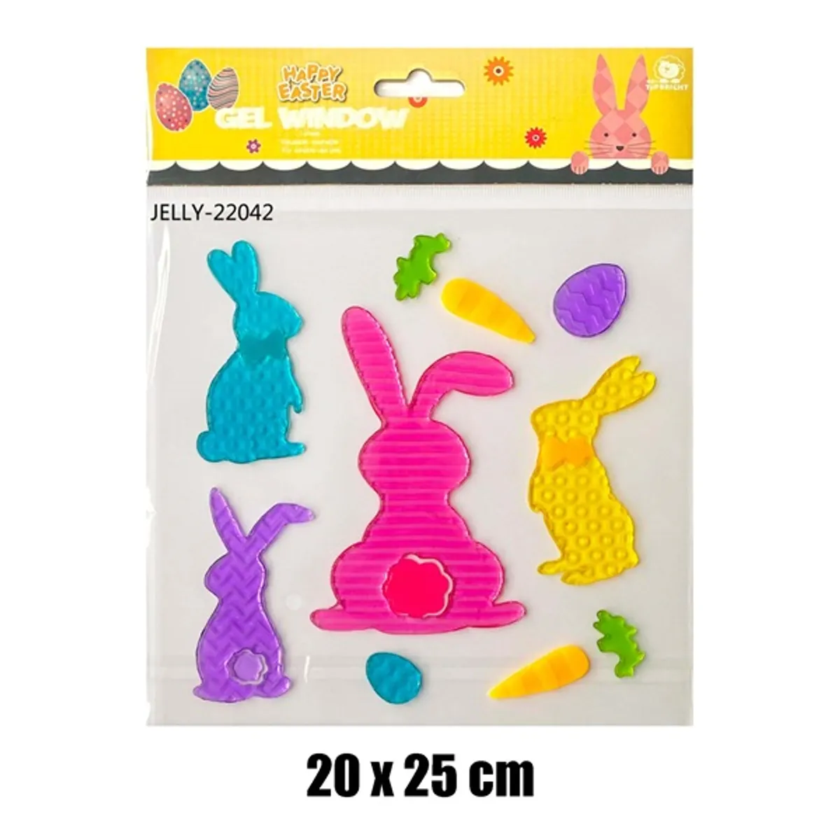 IRIS ablakzselé színes nyulak 20 x 25cm #1