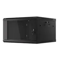 Lanberg WF01-6606-10B 19" 6U SZÉL:600mm MÉLY:600mm MAG:379mm lapraszerelt üvegajtós fekete fali rack szekrény #3